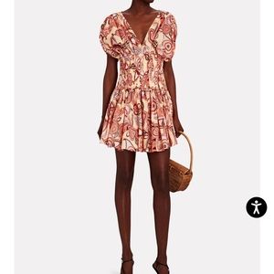 A.L.C. Smoked printed mini dress
